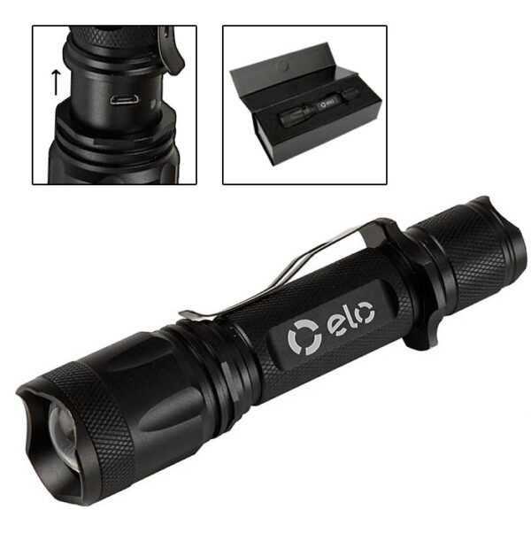 USB Rechargeable Triple Output LED Flashlight